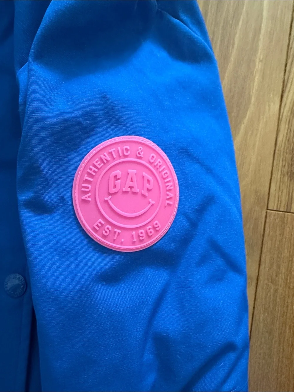 GAP Royal Blue Kids Puffer Parka with Faux-Fur Trimmed Hood